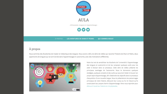 AULA - AUtonomie, Langues et Apprentissage (projet collectif 2018-2019)
